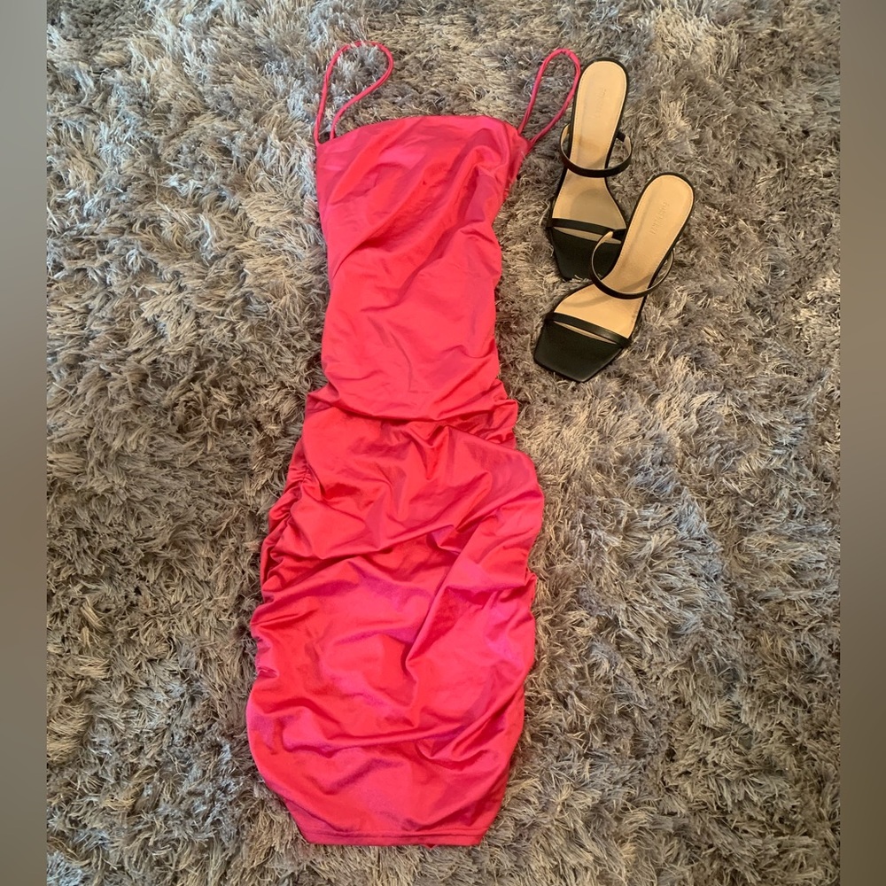 Hot pink party dress